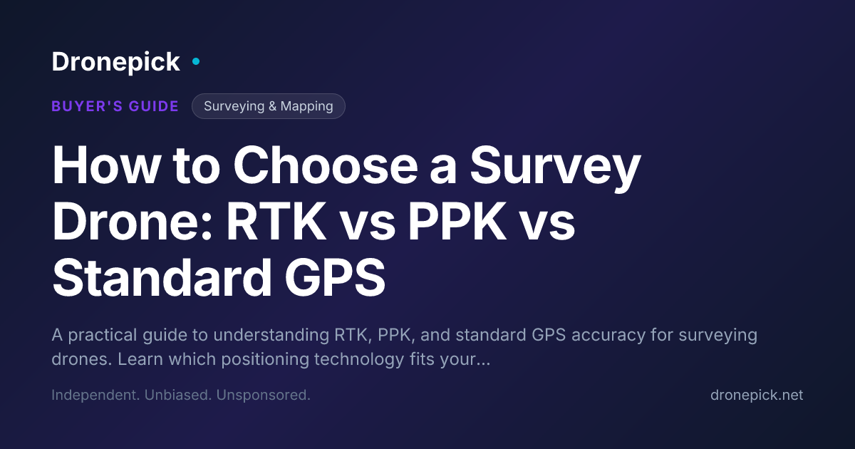 How to Choose a Survey Drone: RTK vs PPK vs Standard GPS | Dronepick